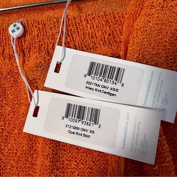 NEW Frankies Bikinis SET Hilary Knit Cardigan Opal Skirt Coverup Sz XS - Picture 6 of 10